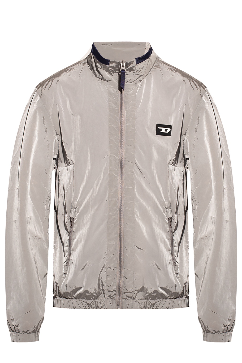 Diesel crease-effect jacket with logo